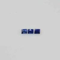 2.1-3.3 mm Natural Calibrated Blue Sapphire Loose Gemstone Square Cut
