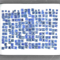 1.9-3.8 mm Natural Calibrated Blue Sapphire Loose Gemstone Square Cut