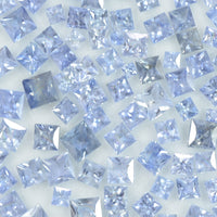 1.8-4.4 MM Natural Blue Sapphire Loose Gemstone Princess Cut