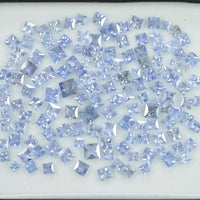1.8-4.4 MM Natural Blue Sapphire Loose Gemstone Princess Cut