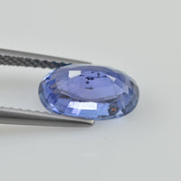 3.18 cts Unheated Natural Blue Sapphire Loose Gemstone Oval Cut Certified