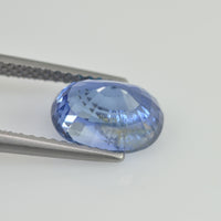 3.15 cts Unheated Natural Blue Sapphire Loose Gemstone Oval Cut Certified