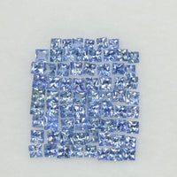 1.3-1.9 MM Natural Blue Sapphire Loose Gemstone Princess Cut