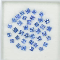 2.7-3.2 MM Natural Princess Cut Blue Sapphire Loose Gemstone