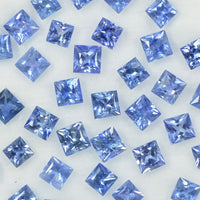 2.7-3.2 MM Natural Princess Cut Blue Sapphire Loose Gemstone