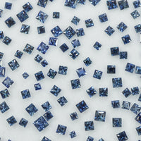 1.4-2.8 MM Natural Princess Cut Blue Sapphire Loose Gemstone