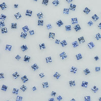 1.00- 1.80 MM Natural Blue Sapphire Loose Gemstone Princess Cut