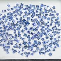 1.40 - 3.5 MM Natural Princess Cut Blue Sapphire Loose Gemstone