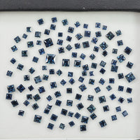 1.8-4.0 MM Natural Princess Cut Blue Sapphire Loose Gemstone