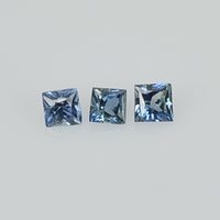 1.2 - 3.3 MM Natural Blue Sapphire Loose Gemstone Princess Cut