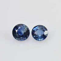 4.5 mm Natural Blue Sapphire Loose Pair Gemstone Round Cut