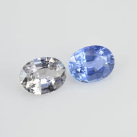 2.72 cts Natural Fancy Sapphire Loose Pair Gemstone Oval Cut