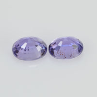 1.43 cts Natural Purple Sapphire Loose Pair Gemstone Oval Cut