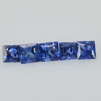 1.8 - 2.3 MM Natural Princess Cut Blue Sapphire