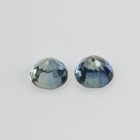 4.3 mm Natural Blue Sapphire Loose Pair Gemstone Round Cut
