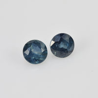 4.00 mm Natural Blue Sapphire Loose Pair Gemstone Round Cut