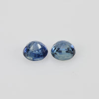 4.00 mm Natural Blue Sapphire Loose Pair Gemstone Round Cut