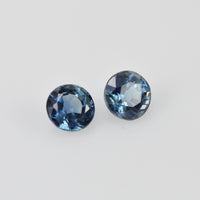 4.00 mm Natural Blue Sapphire Loose Pair Gemstone Round Cut