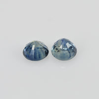 4.00 mm Natural Blue Sapphire Loose Pair Gemstone Round Cut