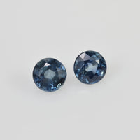 4.00 mm Natural Blue Sapphire Loose Pair Gemstone Round Cut