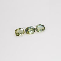 6x5 mm Natural Calibrated Green Sapphire Loose Gemstone Oval Cut