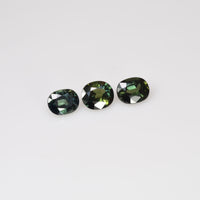 6x5 mm Natural Calibrated Green Sapphire Loose Gemstone Oval Cut