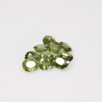 6x5 mm Natural Calibrated Green Sapphire Loose Gemstone Oval Cut