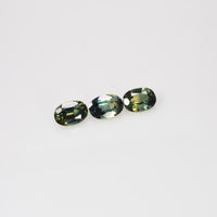 5.7x4 mm Natural Calibrated Green Sapphire Loose Gemstone Oval Cut