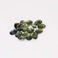 5.7x4 mm Natural Calibrated Green Sapphire Loose Gemstone Oval Cut