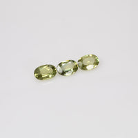 6x4 mm Natural Calibrated Green Sapphire Loose Gemstone Oval Cut