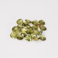 5x4 mm Natural Calibrated Green Sapphire Loose Gemstone Oval Cut
