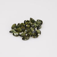 5x4 mm Natural Calibrated Green Sapphire Loose Gemstone Oval Cut