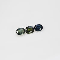 5x4 mm Natural Calibrated Green Sapphire Loose Gemstone Oval Cut