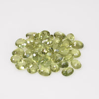 5x4 mm Natural Calibrated Green Sapphire Loose Gemstone Oval Cut