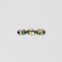 5x4 mm Natural Calibrated Green Sapphire Loose Gemstone Oval Cut