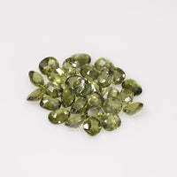 5x4 mm Natural Calibrated Green Sapphire Loose Gemstone Oval Cut