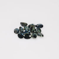 5x4 mm Natural Calibrated Teal Green Sapphire Loose Gemstone Oval Cut