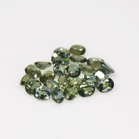 5x4 mm Natural Calibrated Green Sapphire Loose Gemstone Oval Cut