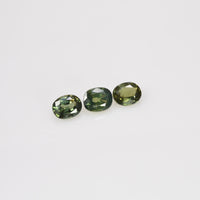 5x4 mm Natural Calibrated Green Sapphire Loose Gemstone Oval Cut
