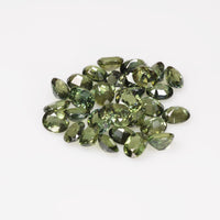 5x4 mm Natural Calibrated Green Sapphire Loose Gemstone Oval Cut