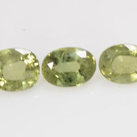 6x5 mm Natural Calibrated Green Sapphire Loose Gemstone Oval Cut