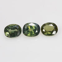 5x4 mm Natural Calibrated Green Sapphire Loose Gemstone Oval Cut