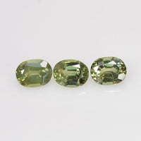 5x4 mm Natural Calibrated Green Sapphire Loose Gemstone Oval Cut