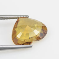 4.21 cts Natural Yellow Sapphire Loose Gemstone Heart Cut