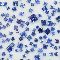 1.3-4.0 MM Natural Princess Cut Blue Sapphire Loose Gemstone