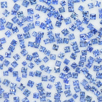 1.2-1.8 MM Natural Princess Cut Blue Sapphire Loose Gemstone