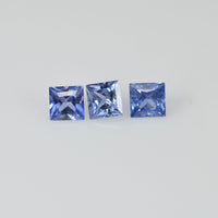 2.7-3.2 MM Natural Princess Cut Blue Sapphire Loose Gemstone
