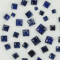 1.30 - 3.30 MM Natural Princess Cut Blue Sapphire Loose Gemstone - Thai Gems Export Ltd.