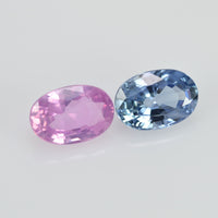 1.28 cts Natural Fancy Sapphire Loose Pair Gemstone Oval Cut