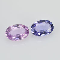 1.27 cts Natural Fancy Sapphire Loose Pair Gemstone Oval Cut